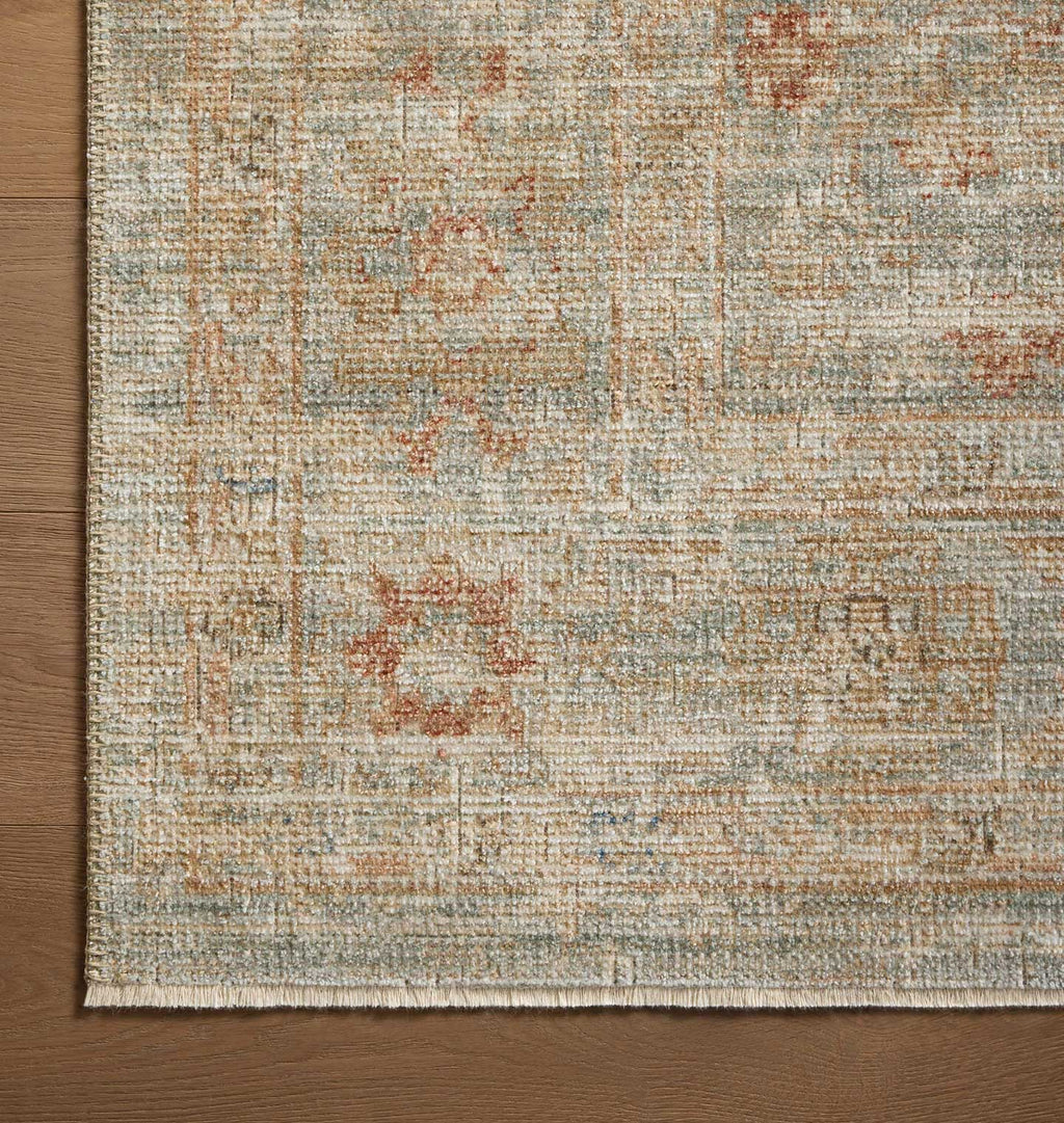 Heritage HER-06 Aqua / Terracotta Area Rug