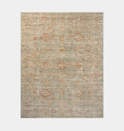 Heritage HER-06 Aqua / Terracotta Area Rug