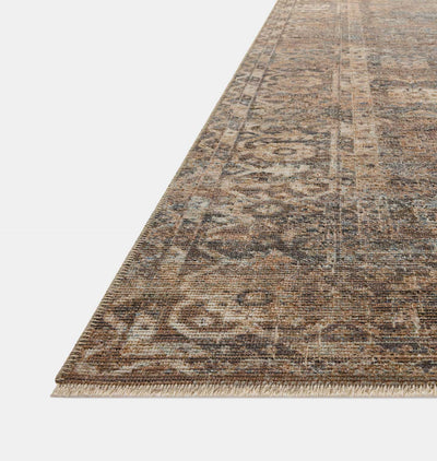 Heritage HER-07 Mocha / Denim 18" x 18" Sample Rug