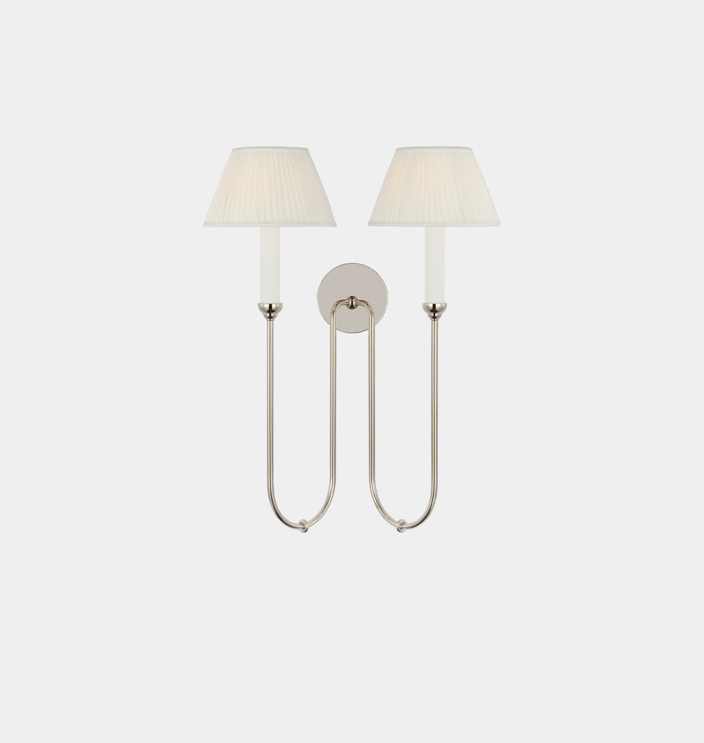 Ingela Double Sconce Polished Nickel