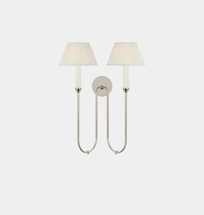 Ingela Double Sconce Polished Nickel
