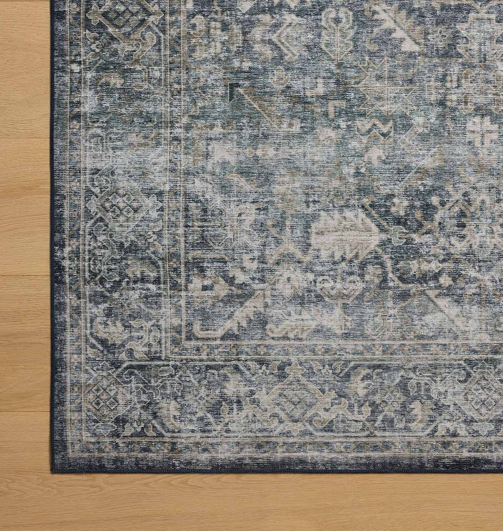 Josie JOS-01 Ocean / Natural Washable Area Rug