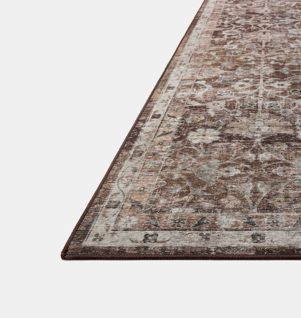 Josie JOS-02  Earth / Natural 18" x 18" Washable Sample Rug