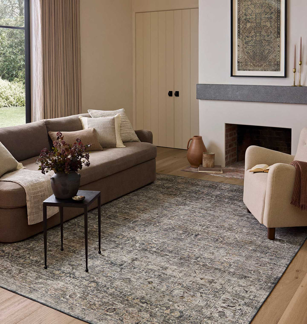 Josie JOS-05 Dove / Gold Washable Area Rug