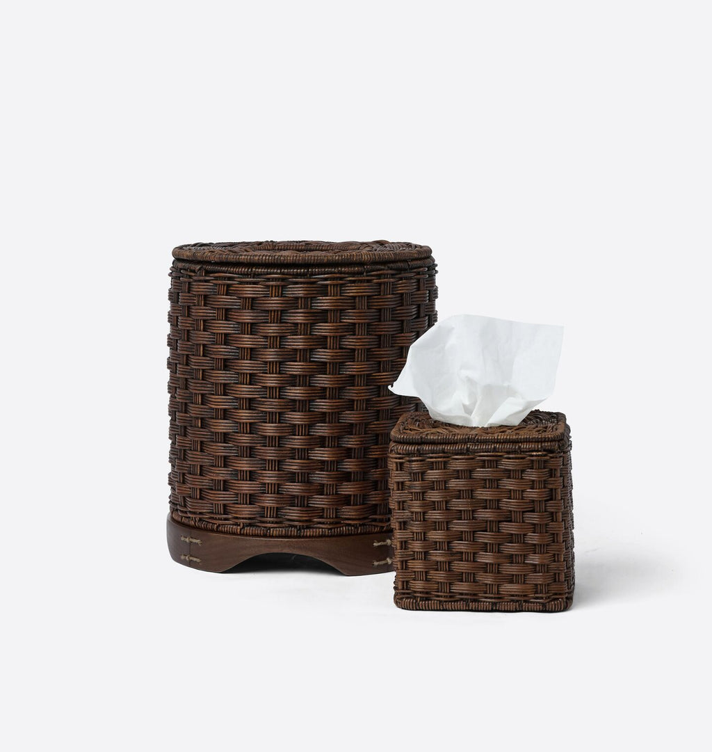 June Waste Basket Toasted Wicker