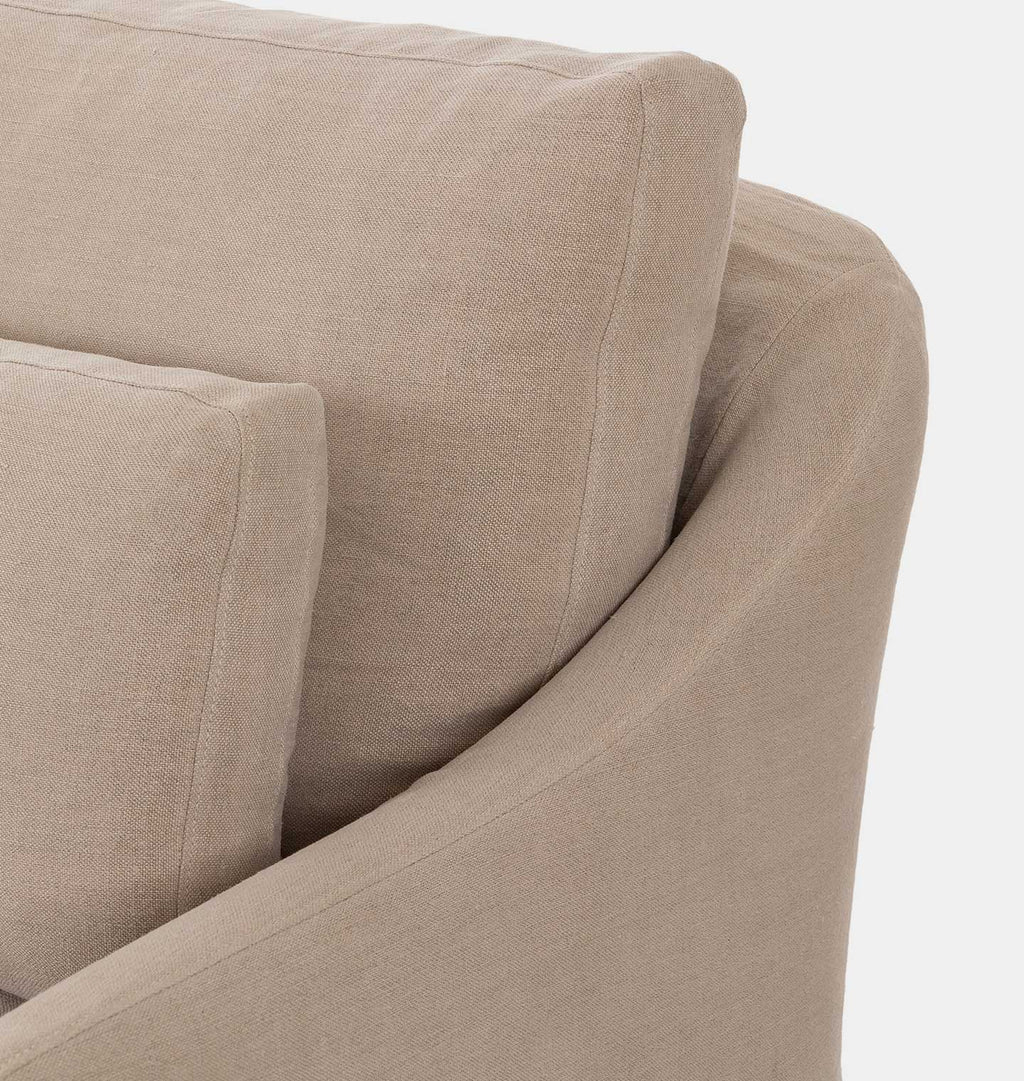 Keena Slipcover Sofa 108" Broadway Dune