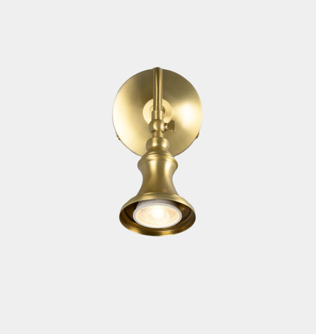 Kent Adjustable Wall Spotlight Satin Brass