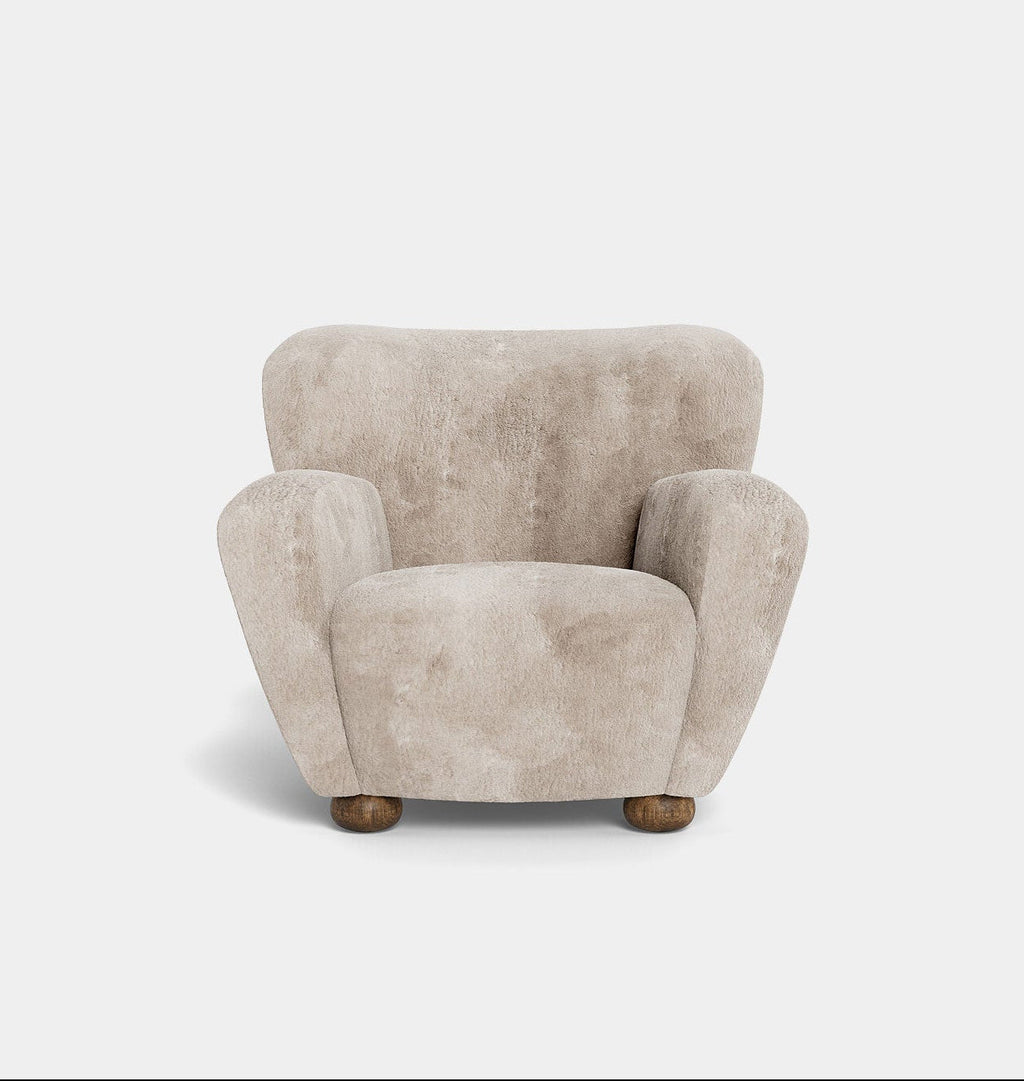 Lewis Armchair Taupe Shearling