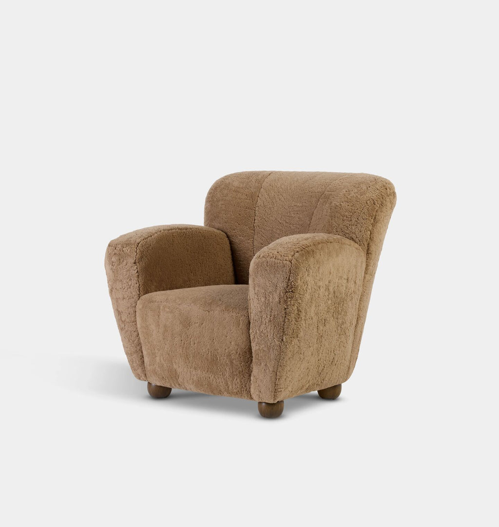 Lewis Armchair Maple Shearling