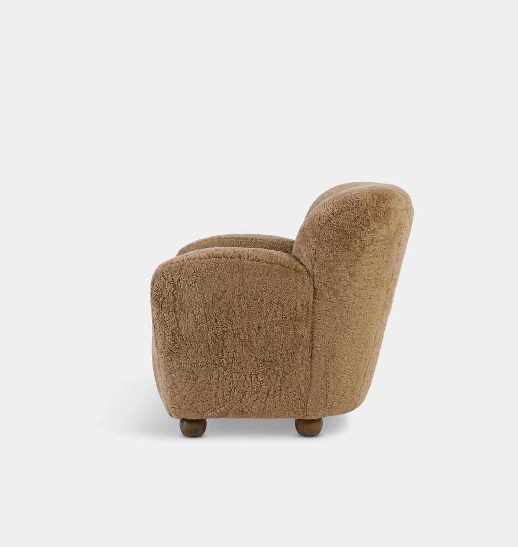 Lewis Armchair Maple Shearling