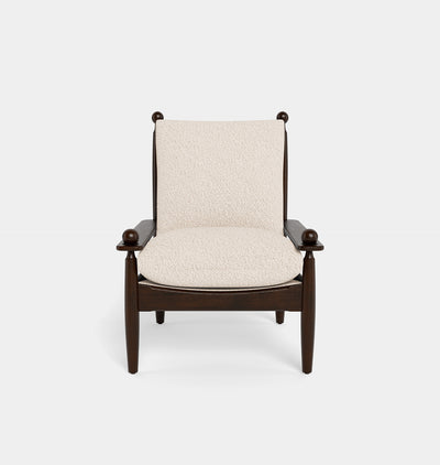 Lex Armchair Bone Boucle Dark Oak