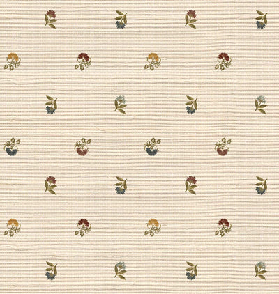 Laila Grasscloth Wallpaper Multi Sample