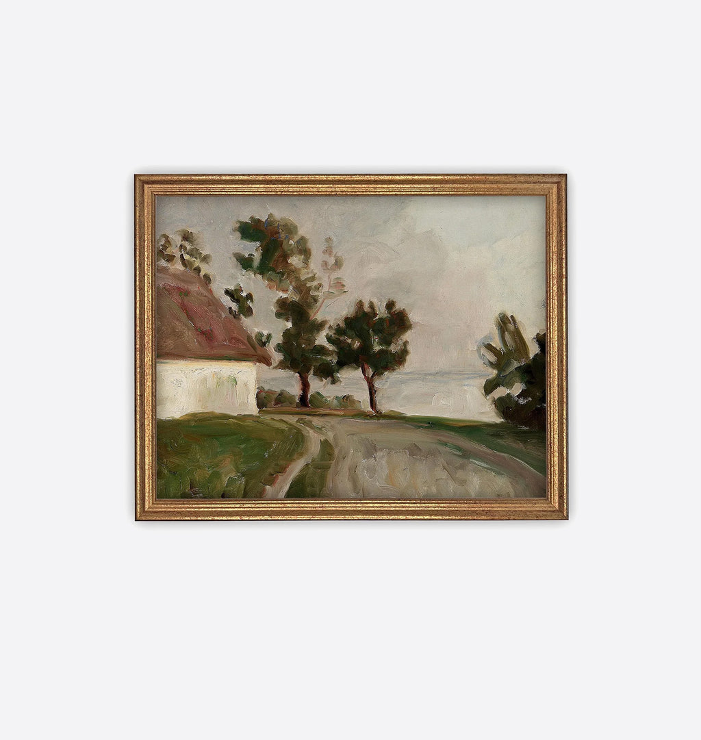 Lake Arreso After the Rain Framed Print Gold