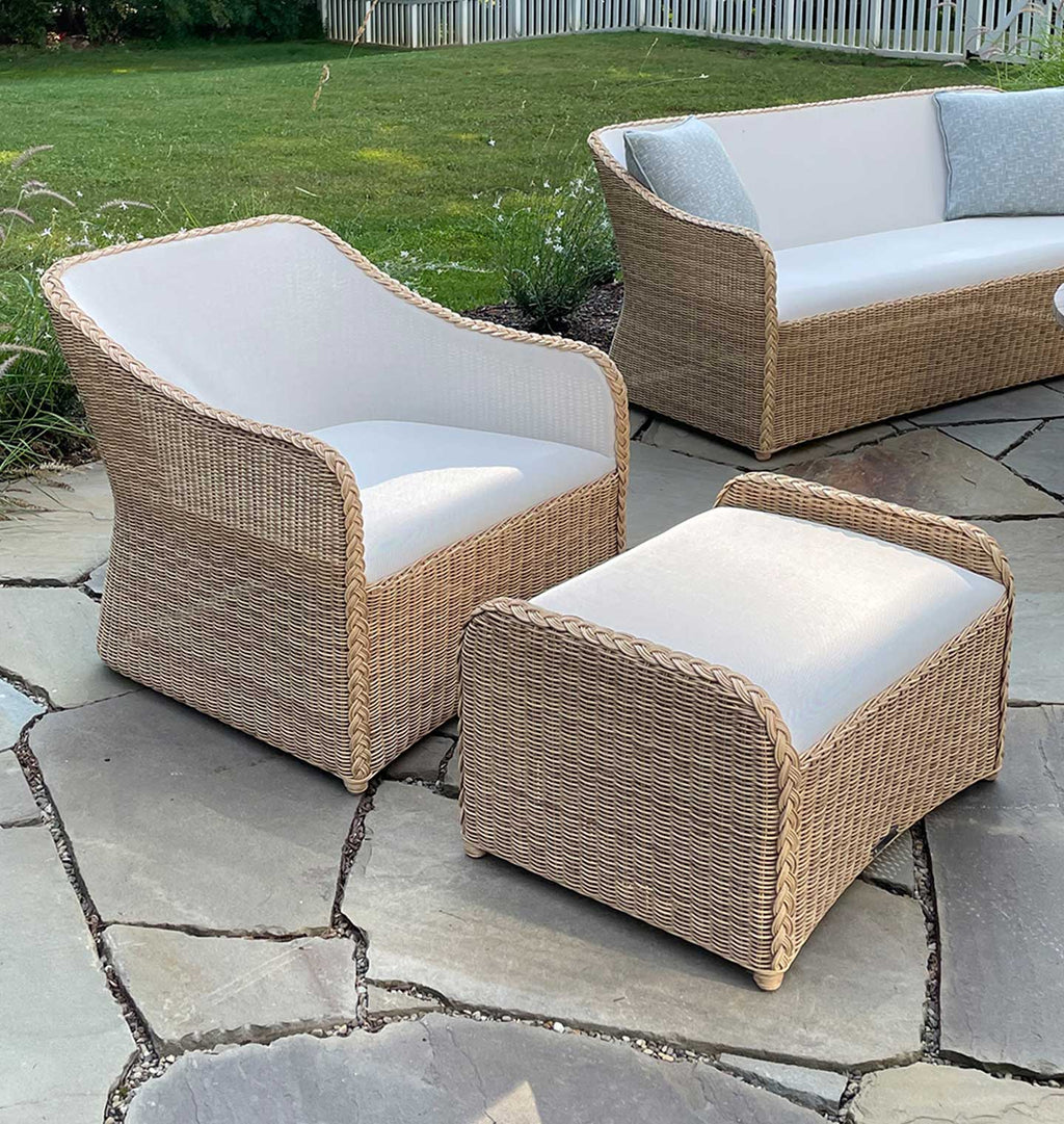 Levin Outdoor Lounge Chair & Ottoman