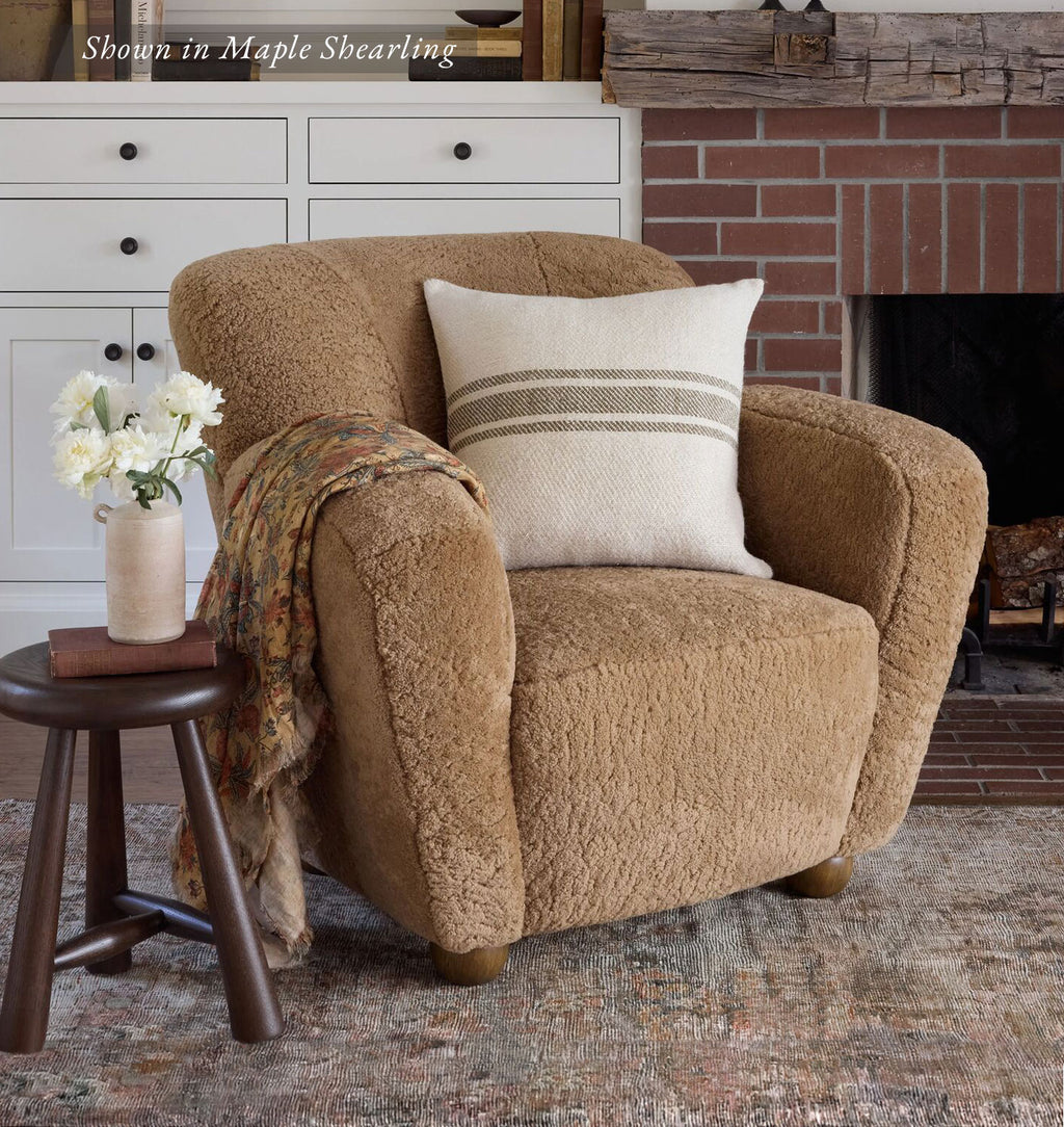 Lewis Armchair Maple Shearling
