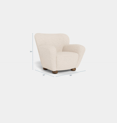 Lewis Armchair Bone Boucle Dims