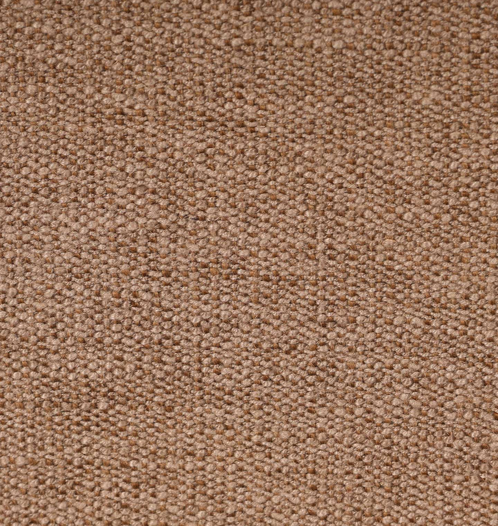 A close-up texture shot of a woven fabric in a warm tan or light brown color, showing the detailed weave pattern.