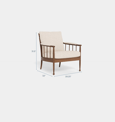 Lori Armchair Bone Boucle Dims
