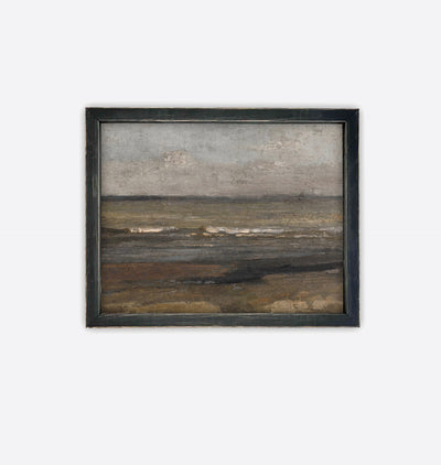 Low Tide Framed Print Black