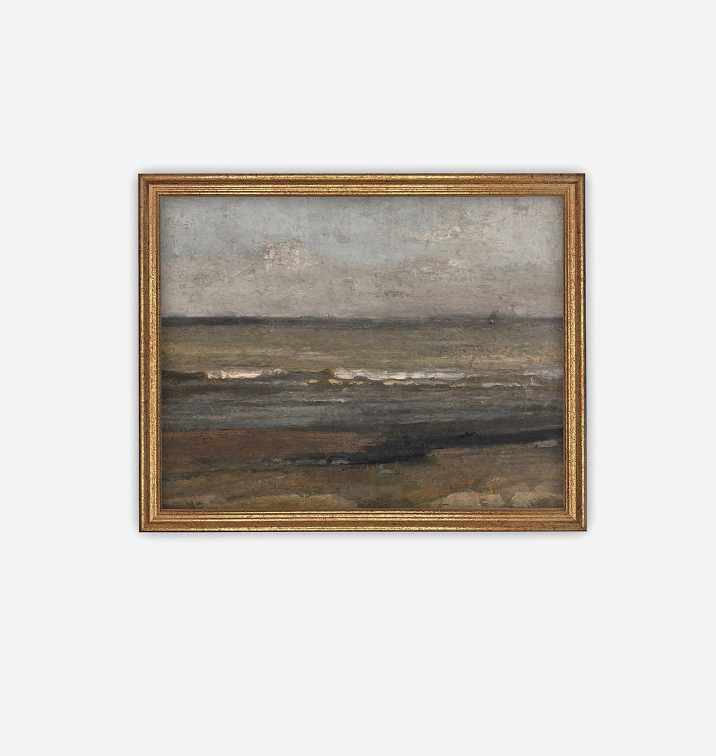 Low Tide Framed Print Gold