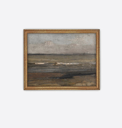 Low Tide Framed Print Gold