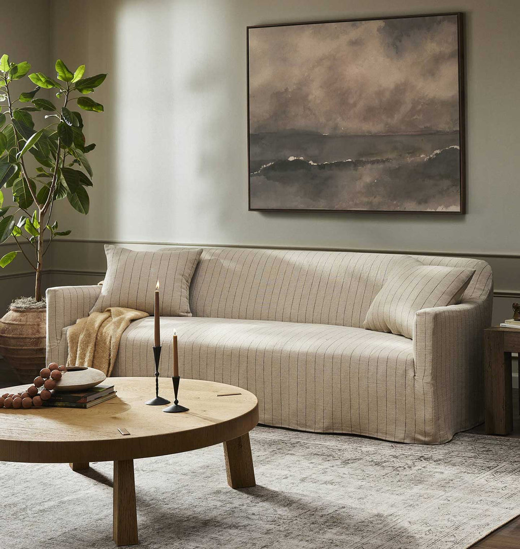 Lowell Slipcover Sofa 96" Lavon Flint