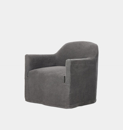 Lowell Slipcover Swivel Chair Broadway Denim