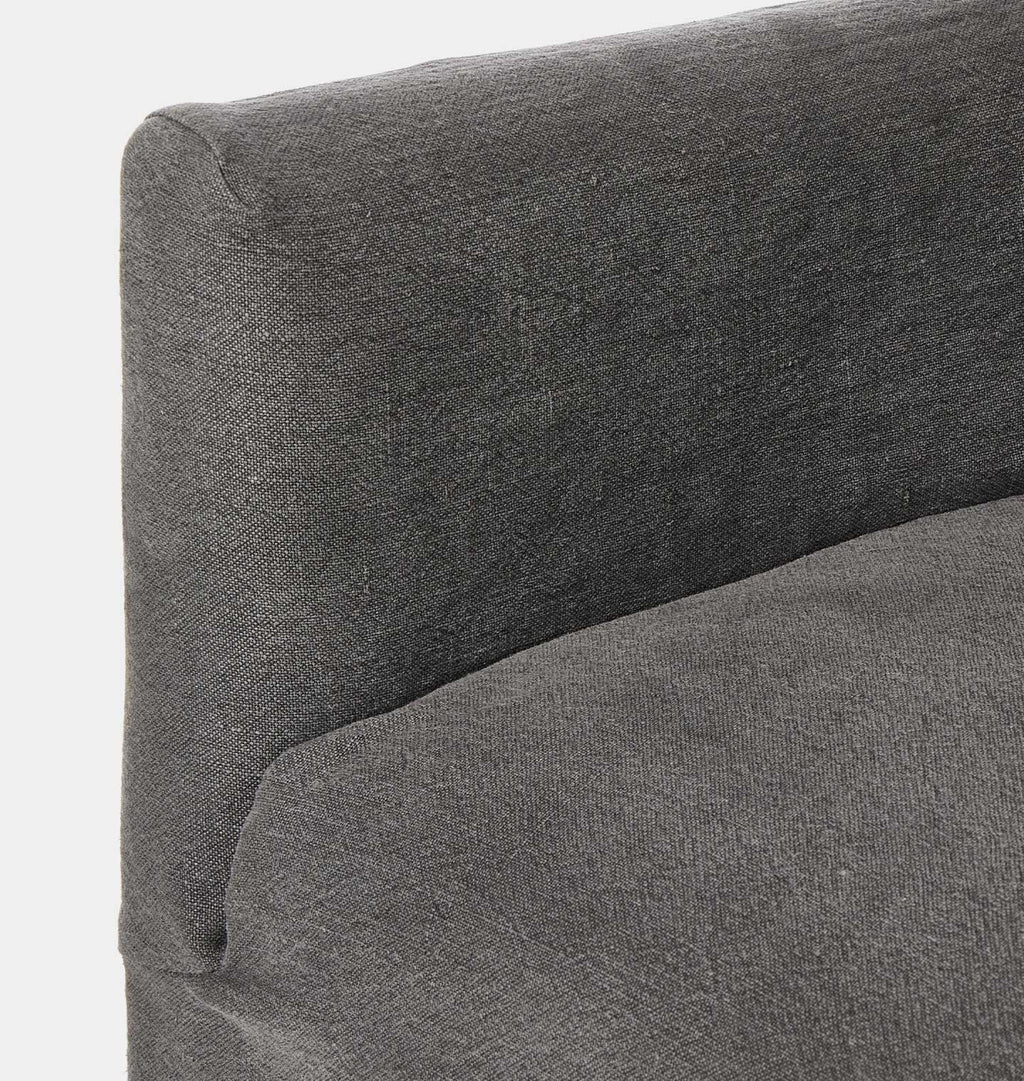 Lowell Slipcover Swivel Chair Broadway Denim