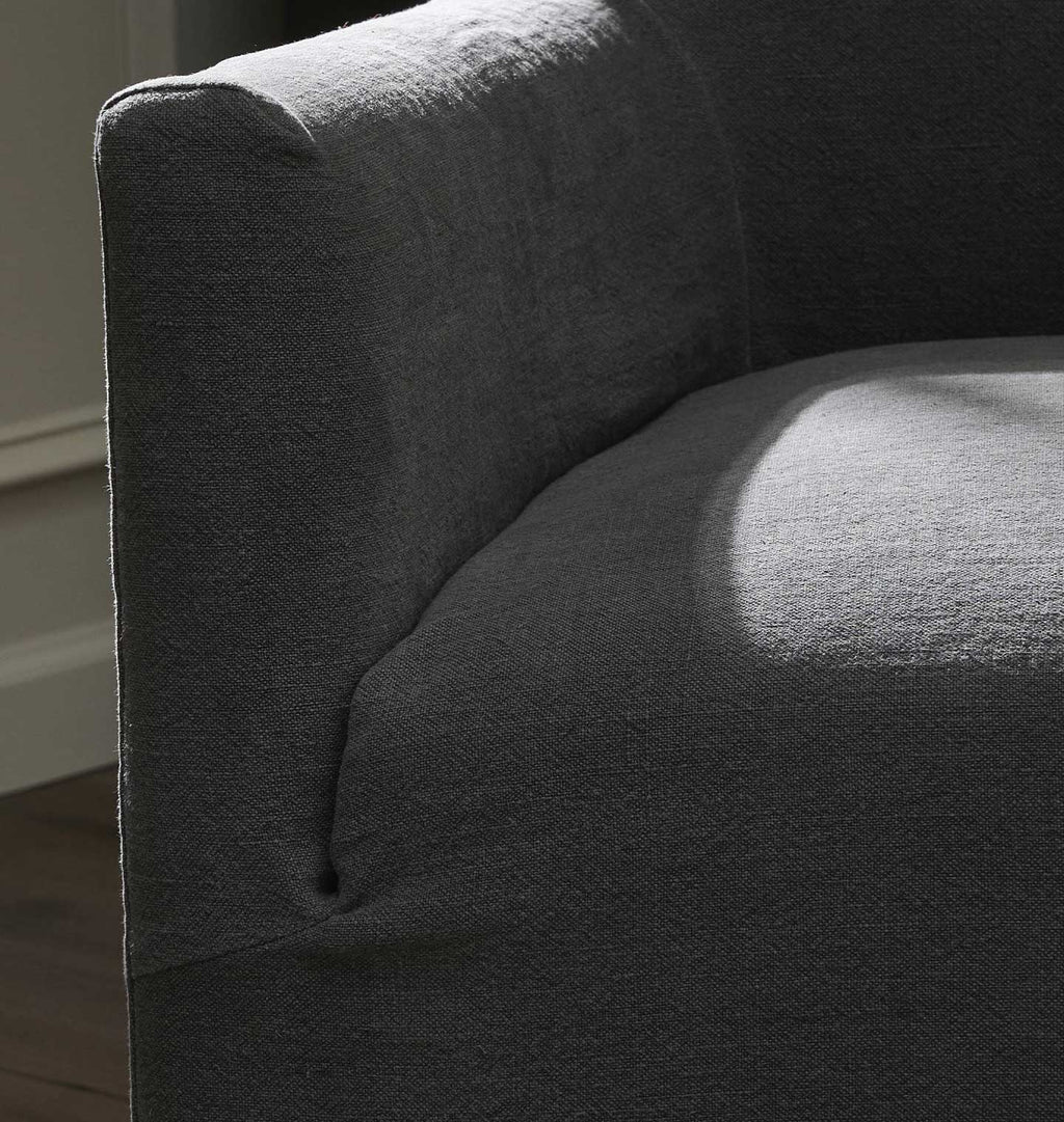 Lowell Slipcover Swivel Chair Broadway Denim