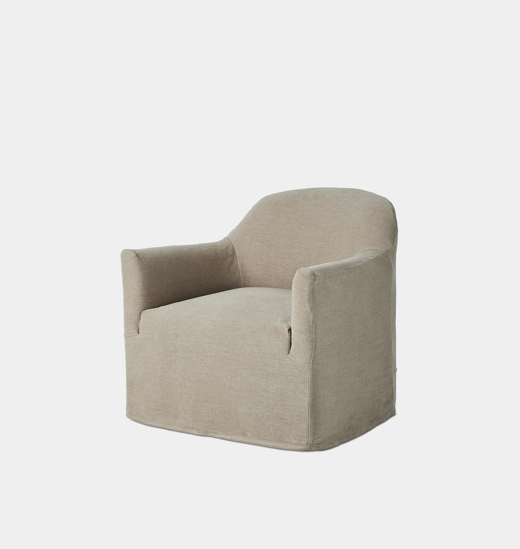 Lowell Slipcover Swivel Chair Broadway Dune