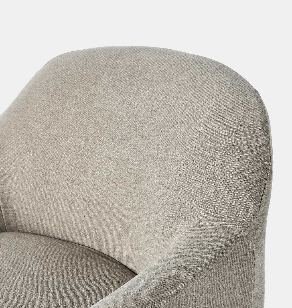Lowell Slipcover Swivel Chair Broadway Dune