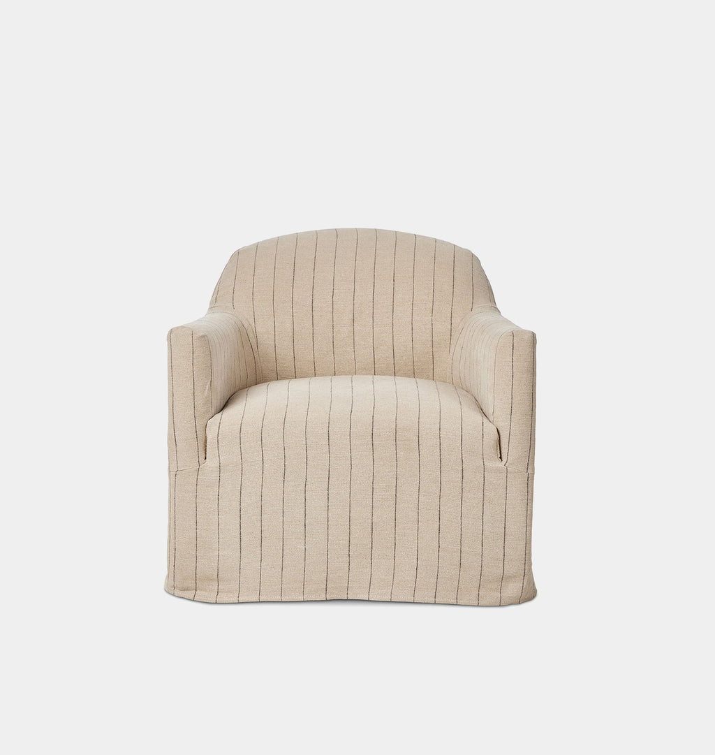 Lowell Slipcover Swivel Chair Lavon Flint