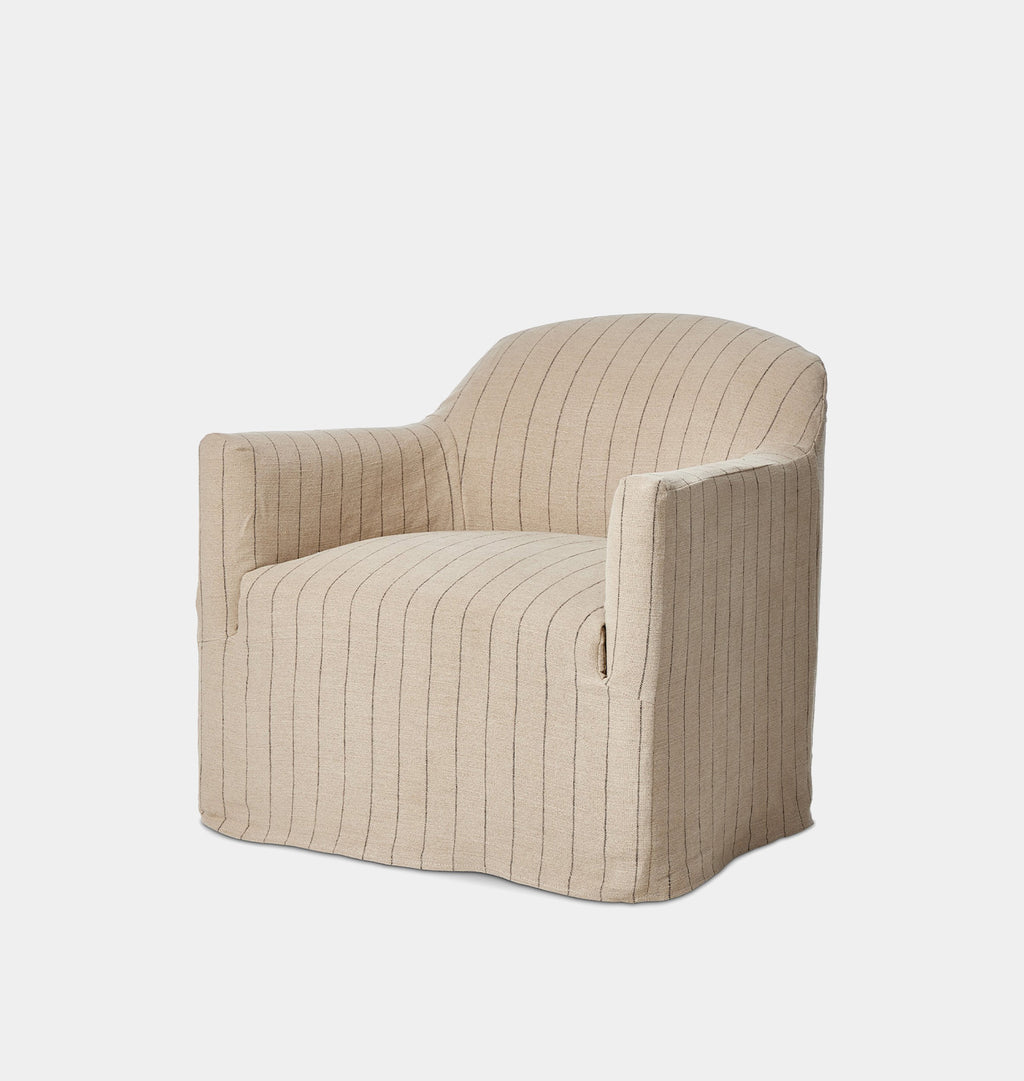 Lowell Slipcover Swivel Chair Lavon Flint