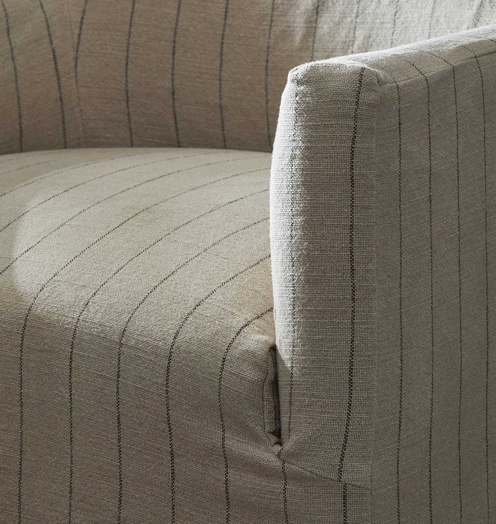 Lowell Slipcover Swivel Chair Lavon Flint