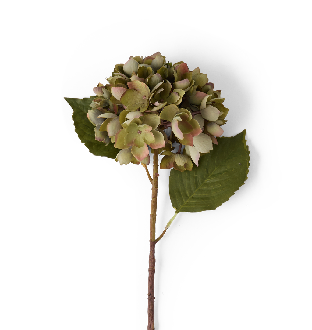 Faux Chloris Hydrangea Bundle in Large Barro Vase