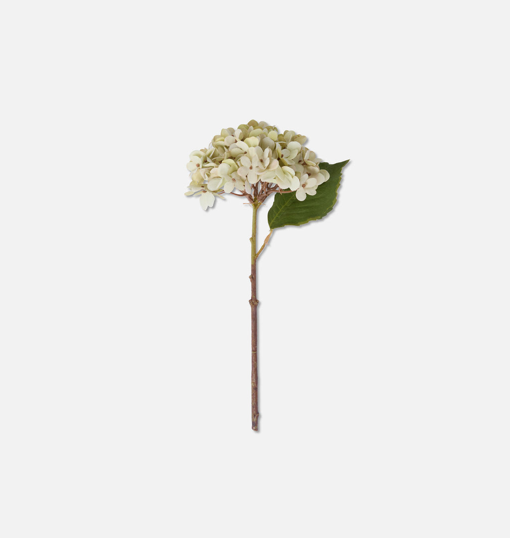 Faux Soft Green Hydrangea Stem