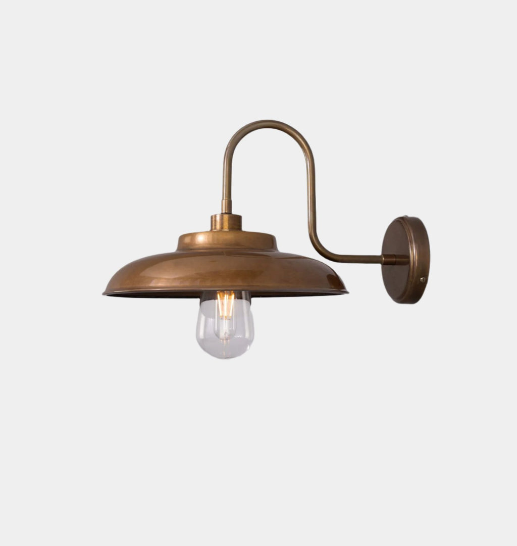 Darya Swan Neck Wall Light Antique Brass