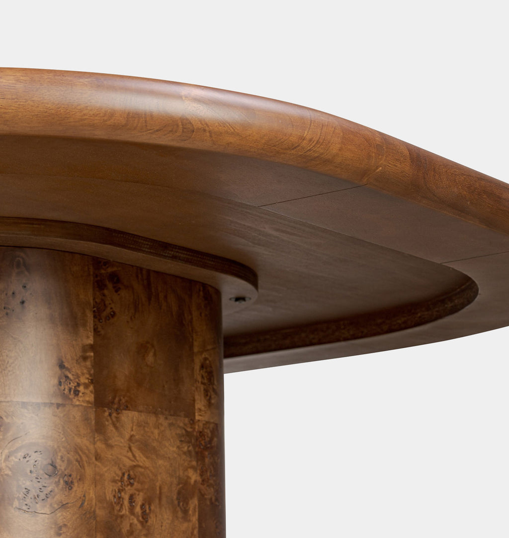 Malko Dining Table Dark Brown Mappa Burl