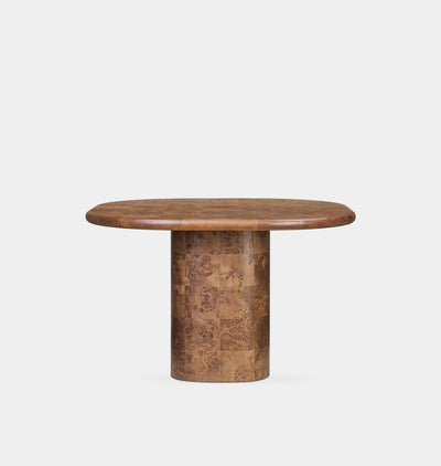 Malko Dining Table Dark Brown Mappa Burl
