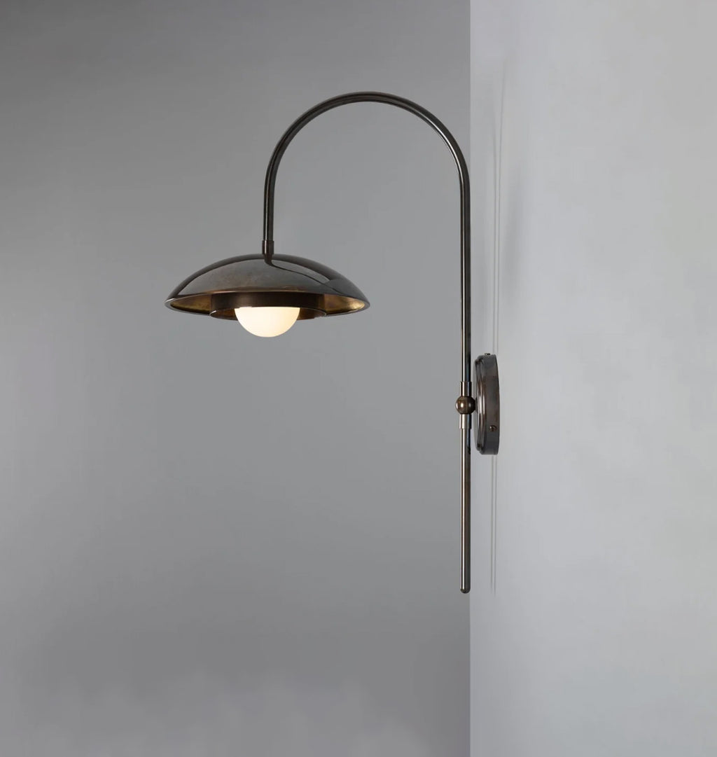 Marrakesh Arc Wall Light Antique Brass