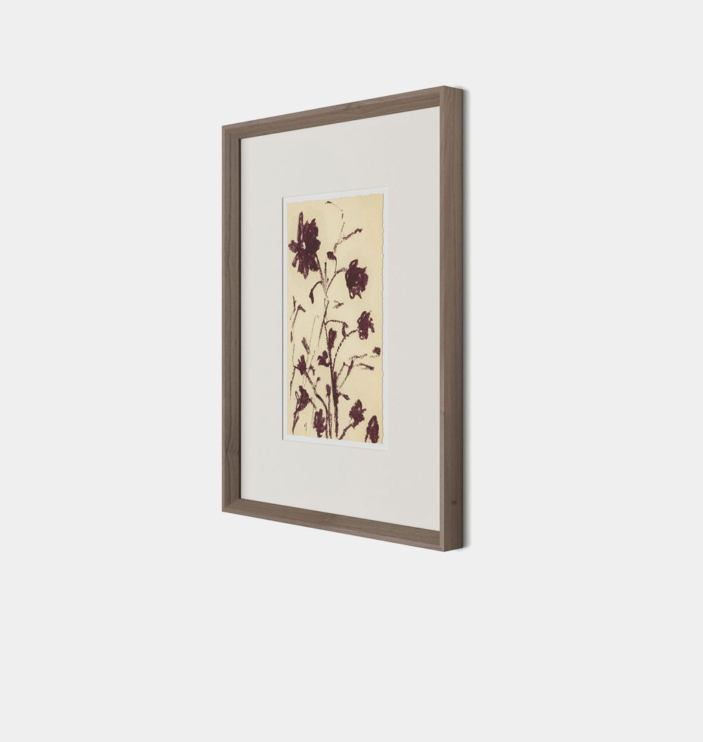 Meadow Rue No.1 by Shaina Page Framed Print Walnut