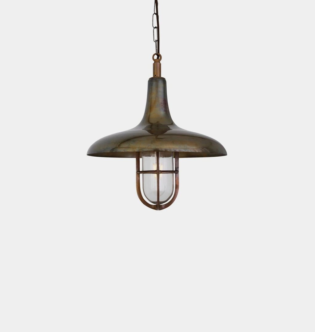 Mira Pendant Antique Brass Clear Glass