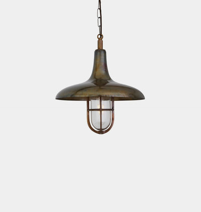 Mira Pendant Antique Brass Clear Glass