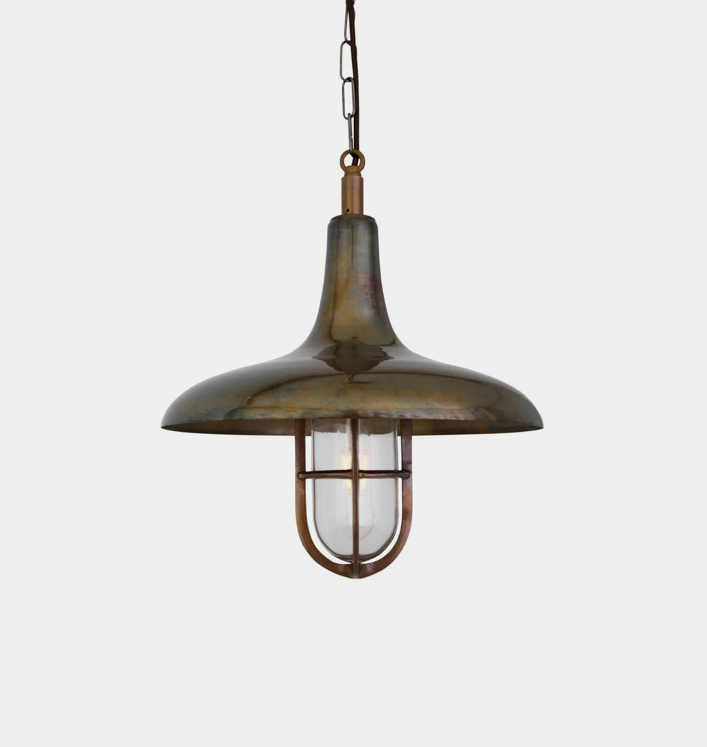 Mira Pendant Antique Brass Clear Glass