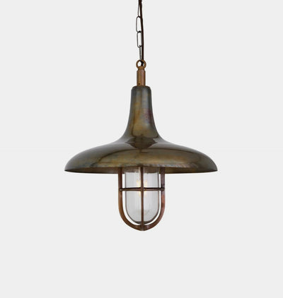 Mira Pendant Antique Brass Clear Glass