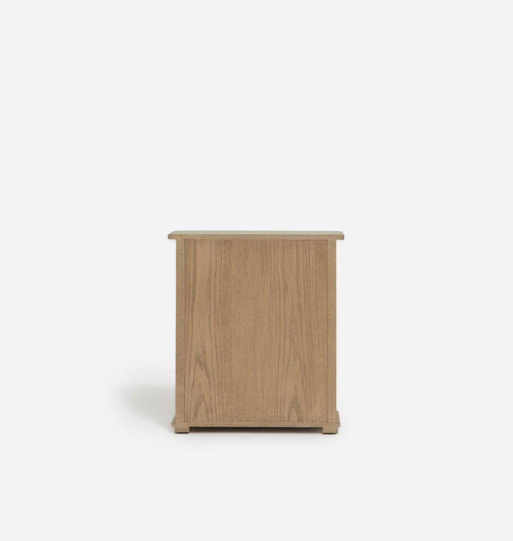Norton Nightstand Driftwood Oak Left Opening