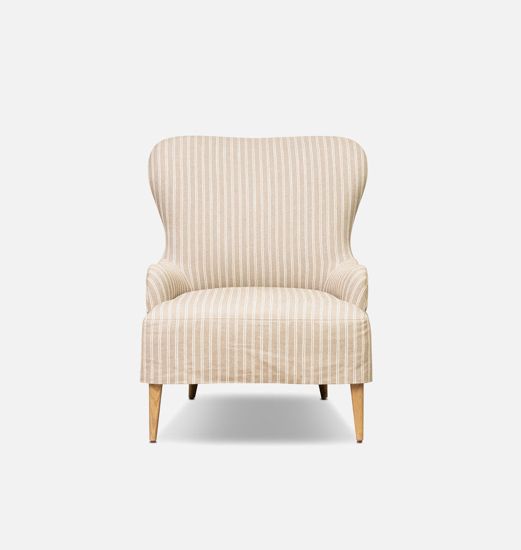 Omar Slipcovered Lounge Chair Rodin Sand