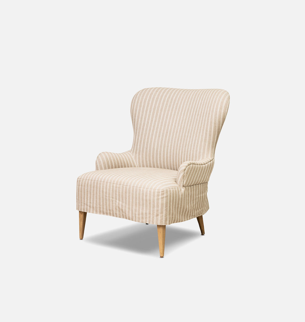 Omar Slipcovered Lounge Chair Rodin Sand