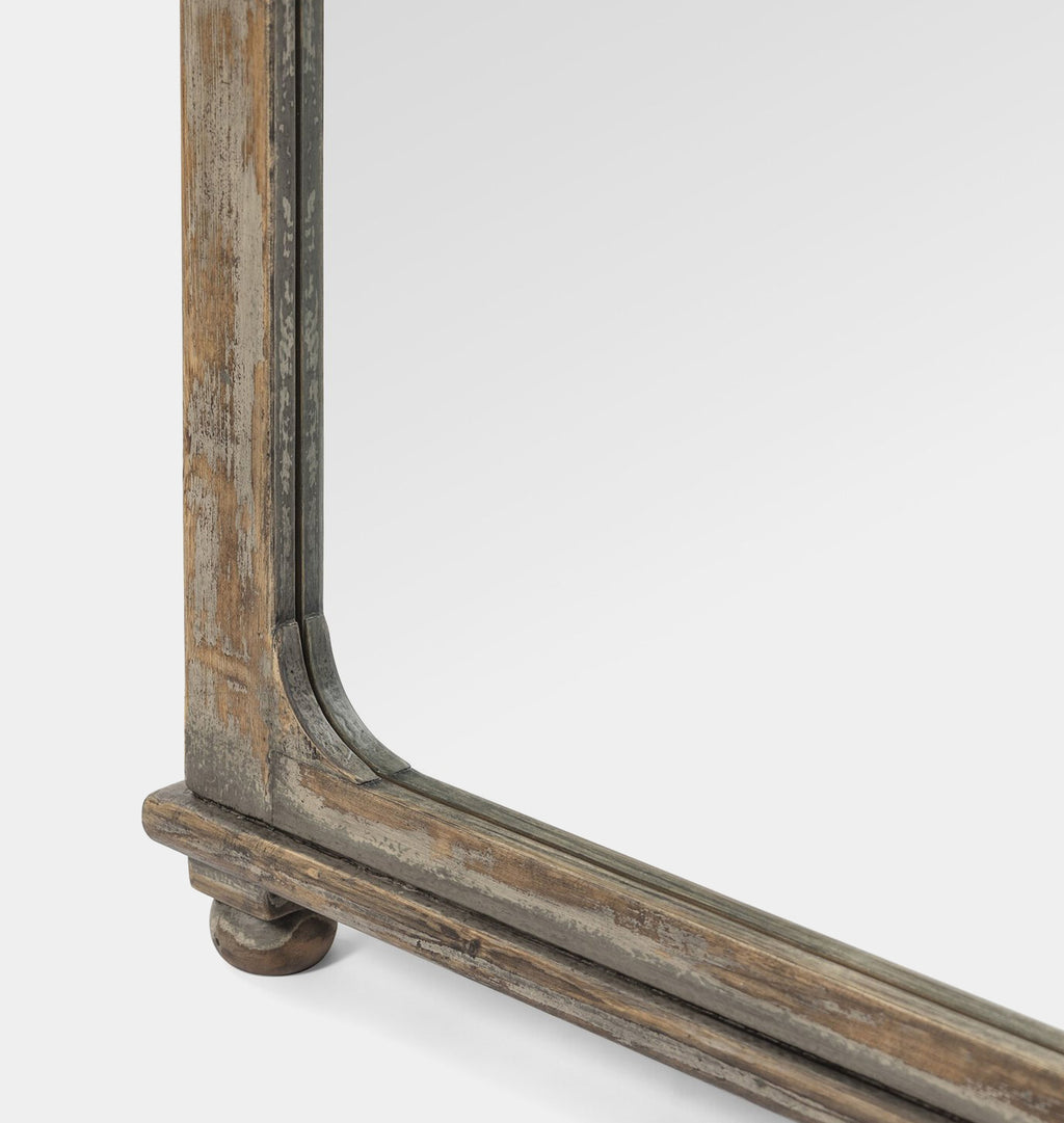 Orleans Floor Mirror Antique Blue Pine