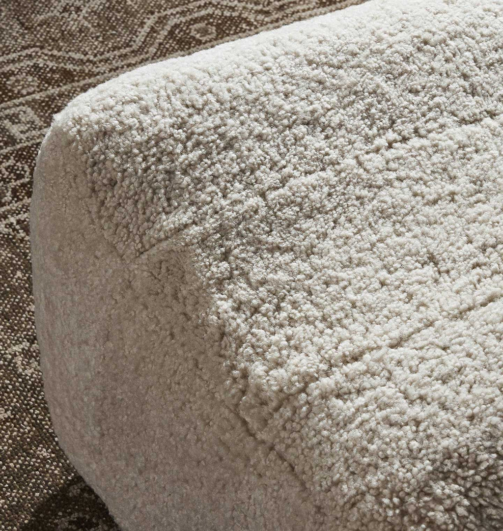 Oslo Ottoman Beige Shearling